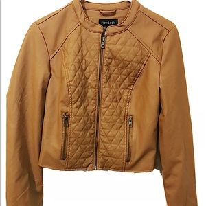 New Look brown leather jacket
